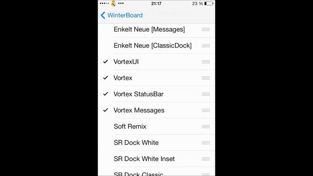 iOS 7 themes VORTEX смотреть онлайн