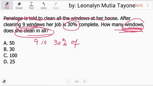 Percentage Word Problem: After cleaning 9 windows her job is 30% complete. How many windows...in al смотреть онлайн