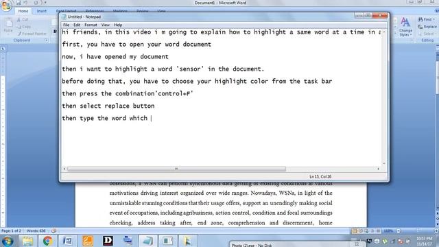 How to highlight a same word in MS-WORD document|WINDOWS 7|zha karam channel смотреть онлайн