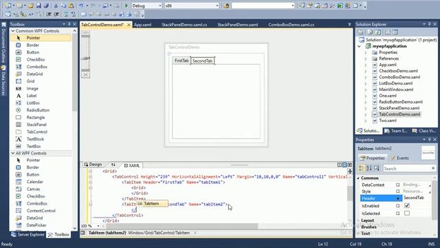 WPF Tab Control смотреть онлайн