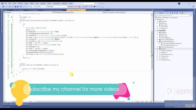 C# winform Dynamic Buttons Runtime смотреть онлайн