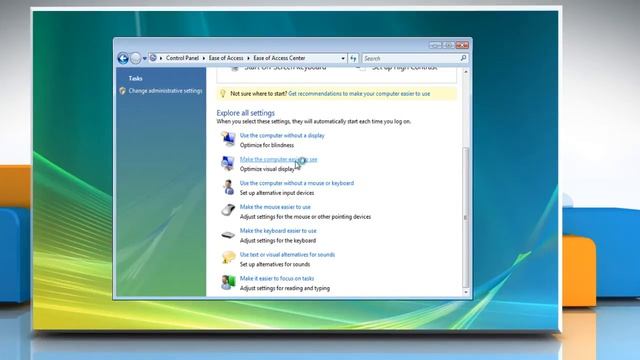 Windows® Vista: Turn Audio Description on and off смотреть онлайн