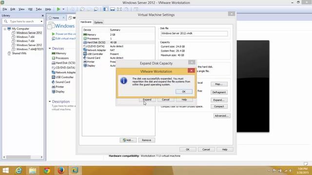 how to increase virtual hard disk file size in vmware workstation смотреть онлайн