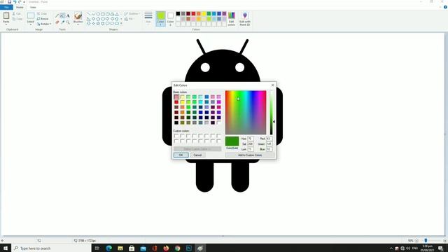 How to draw the Android logo using MS Paint | How to draw on your computer смотреть онлайн