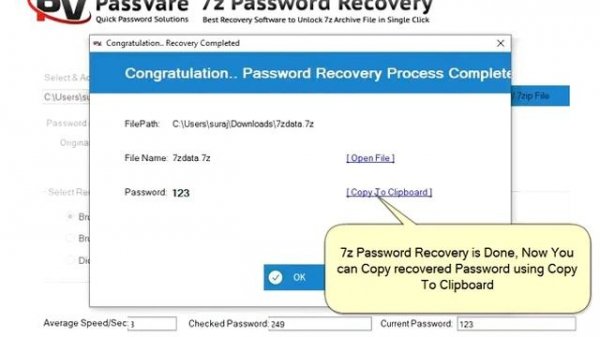 Unlock 7zip File Password by PassVare 7z Password Recovery Software