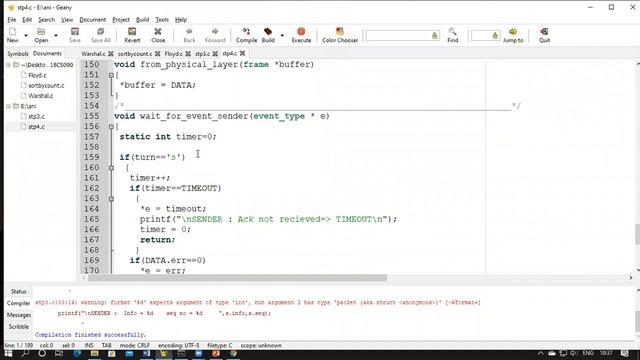 Program 10 (Continued) : C Program to implement Stop and Wait ARQ Protocol смотреть онлайн
