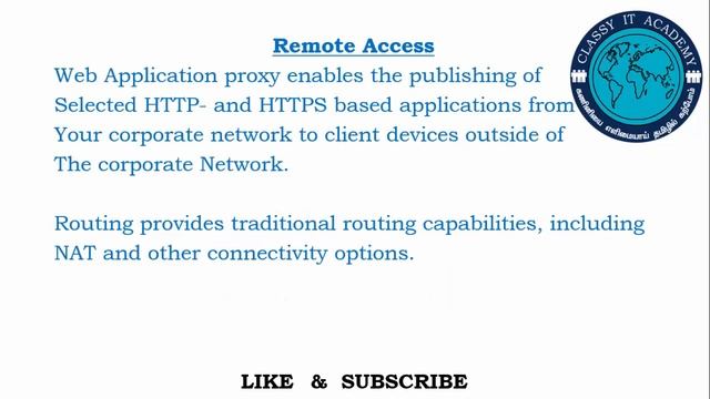 தமிழில் MCSA MCSE WINDOWS SERVER REMOTE ACCESS AND RDS SERVICE CLASSY IT ACADEMY смотреть онлайн