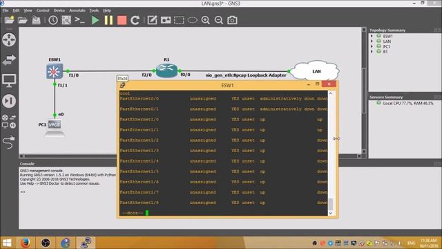 Connecting GNS3 Virtual Network to Physical LAN and Internet смотреть онлайн