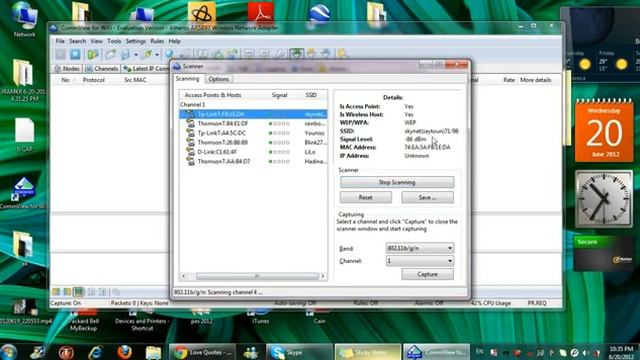 How to hack wep using commview 10000% working 2014 Part 1 смотреть онлайн