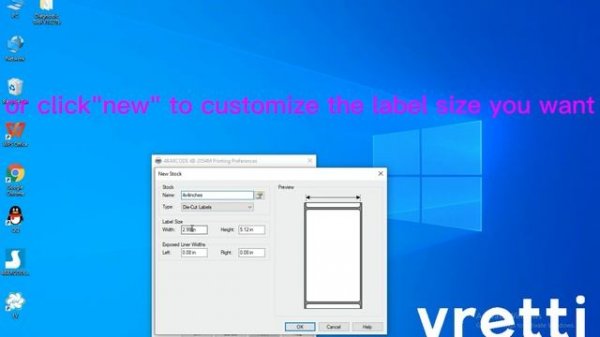 label printer: D4602B How to set the print label size？