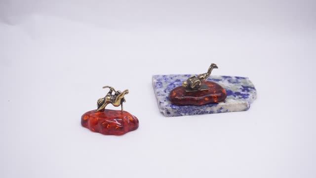 Фигурка Спортсмен Стриптизёрша янтарь бронза декор миниатюра сувенир коллекция 4037 4036