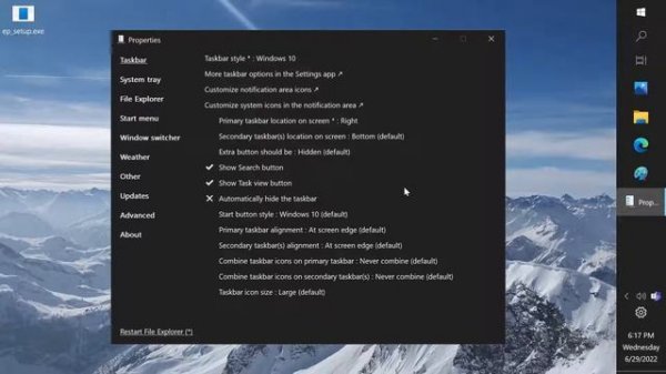 Vertical Taskbar in Windows 11 - Explorer Patcher