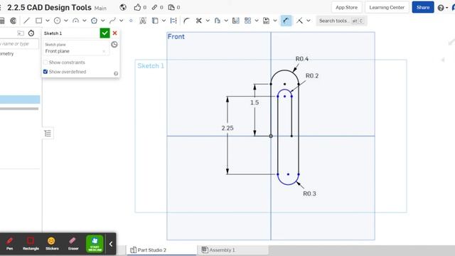 2.2.5 CAD Design Tools - paperclip with sweep смотреть онлайн