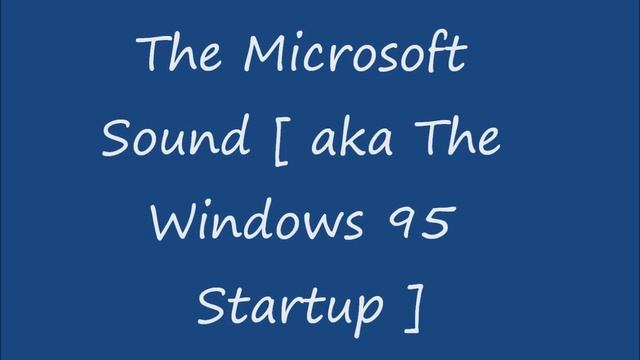 All Windows NT 4 0 Sounds смотреть онлайн