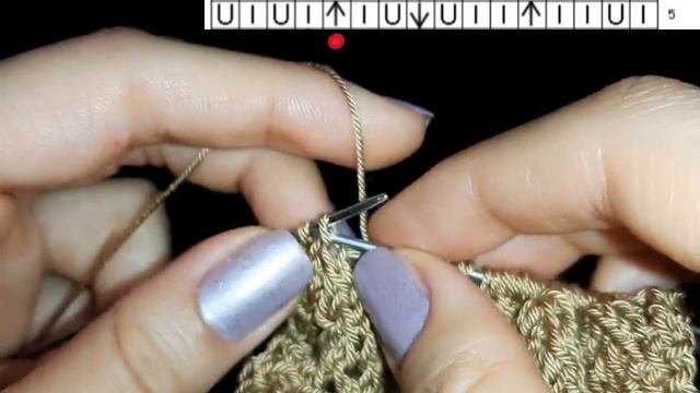 Узор 005. Вязание спицами. Узор Ажурные Листики. смотреть онлайн