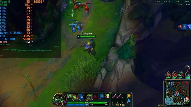 LEAGUE OF LEGENDS 2021 - AMD RYZEN 5 3500U | VEGA 8 GRAPHICS | 12GB RAM (SEM PLACA DEDICADA) смотреть онлайн