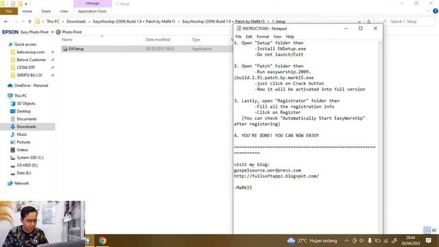 CARA MENGATASI ERROR Tidak bisa ketik lagu/judul/save - Install EasyWorship2009 Windows 7, 8, 10, 1 смотреть онлайн