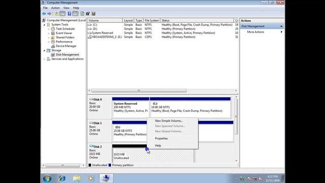 Creating & Attaching a VHD (Virtual Hardrive) in Windows 7 смотреть онлайн