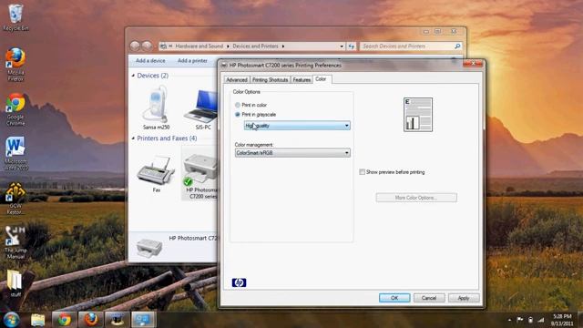 Print with Black Ink by Default - Windows 7 смотреть онлайн