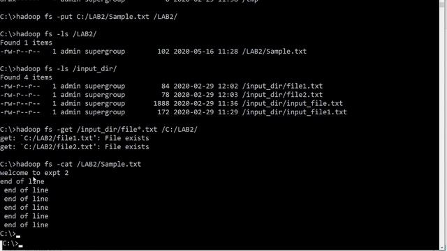 Big data Expt 2 File Mgmt tasks HDFS смотреть онлайн
