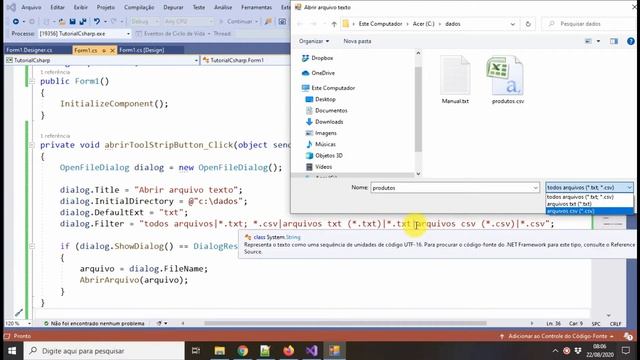 C#, barra de ferramentas ToolStrip e caixa de diálogo OpenFileDialog Csharp Windows Form. смотреть онлайн