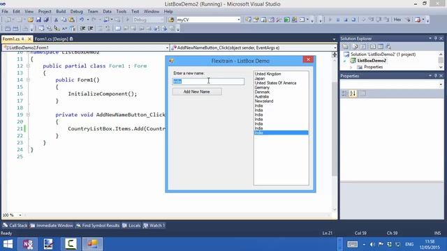 C# Tutorials - How to use ListBox Control In WinForms смотреть онлайн