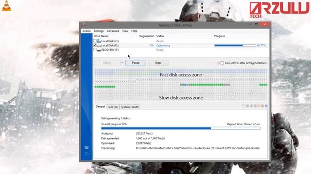 Auslogics Disk Defrag смотреть онлайн