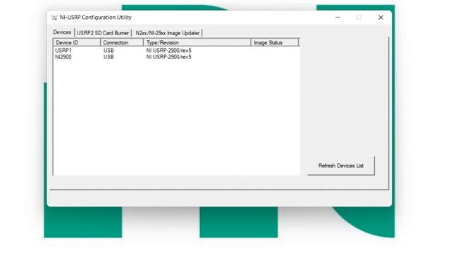 2 USRP CONNECTION | USRP Configuration utility | NI USRP List hardware смотреть онлайн