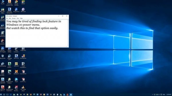 Here is Lock Option in Start Menu of Windows 10
