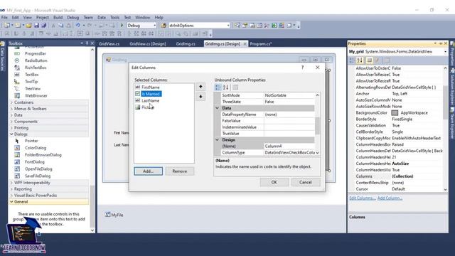 C# Tutorial: How to Add One CheckBox in Datagridview C# | Add Checkbox in DataGridView Column смотреть онлайн