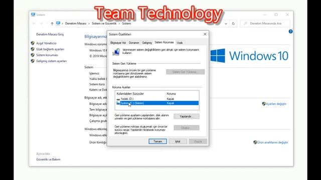 SİSTEM GERİ YÜKLEME AKTİF ETME - HOW TO ENABLE SYSTEM RESTORE смотреть онлайн