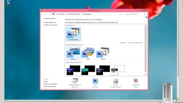 How to change Themes in Microsoft Windows 8.1 смотреть онлайн
