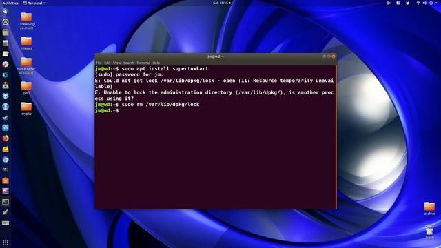 Error: Could not get lock /var/lib/dpkg/lock - Linux Terminal смотреть онлайн