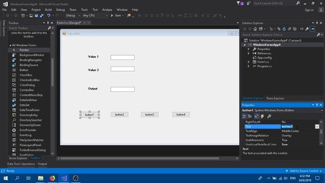 A simple Calculator in C# Windows Form (VB 2017) 2019 смотреть онлайн