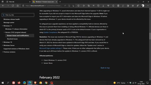 UPDATE Microsoft has fixed and lifted the Internet Explorer 11 upgrade block to Windows 11 смотреть онлайн