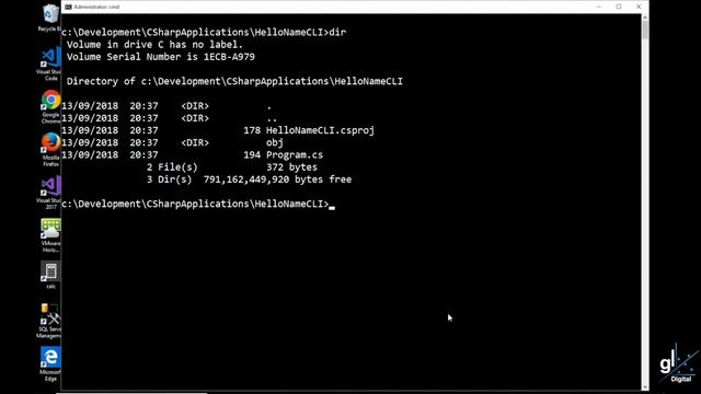 C# - Notepad and .NET Core CLI used to Develop Very Basic Application смотреть онлайн