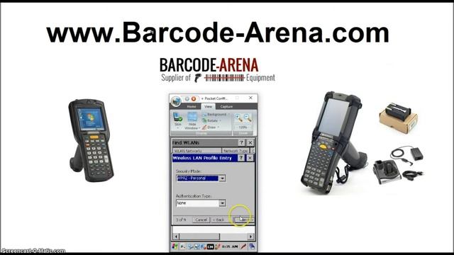 How to Connect MC92N0, MC32N0, WT41N0 to WiFi - (Windows CE 7.0) | www.Barcode-Arena.com смотреть онлайн