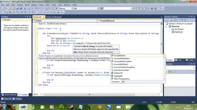 Visual Basic Create Shortcut смотреть онлайн