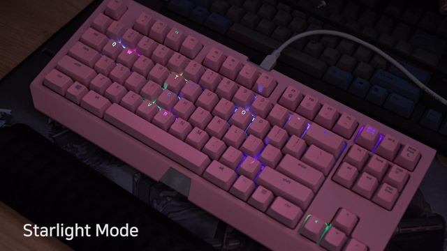 Razer BlackWidow Tournament Edition Chroma V2 Quartz Pink LED Activations смотреть онлайн