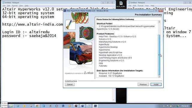 How to install Altair HyperWorks 12 0 on Windows 7 64&32 bit OS смотреть онлайн