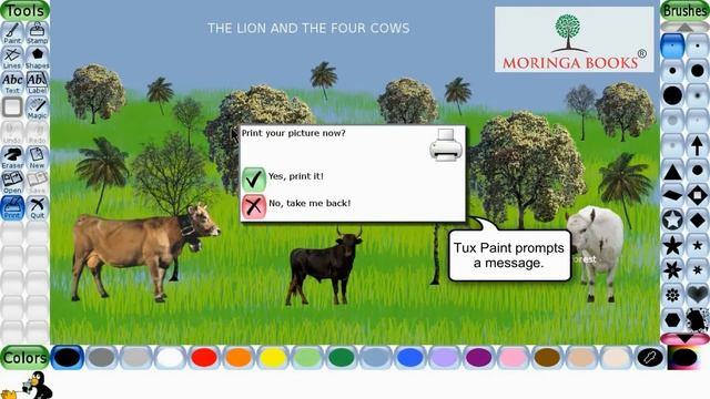 Tux Paint - Print a Drawing in Tux Paint in Windows 10 смотреть онлайн