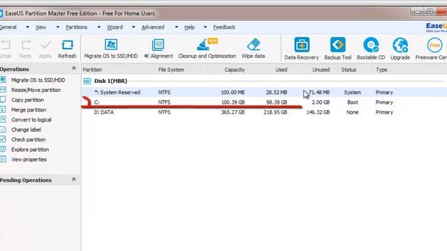 how to extend drive c space with free Easeus Partition Master 2017 смотреть онлайн
