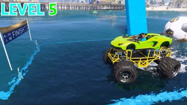 Monster Truck Lamborghini vs Normal Lamborghini in GTA 5 - who is best?