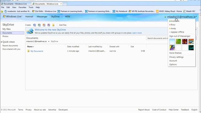 Sign in to your student email and use the SkyDrive to save your work смотреть онлайн