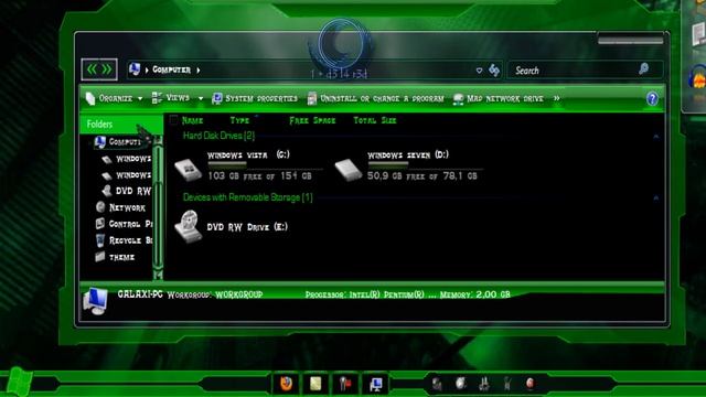 tema para windows vista "green fusion" 1+ de la red смотреть онлайн