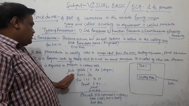 Part -1 PROCEDURES IN VISUAL BASIC 6.0 смотреть онлайн