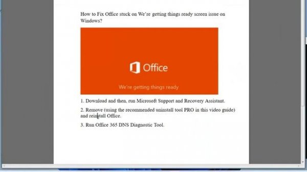 Fix Office stuck on We’re getting things ready screen issue on Windows 11/10