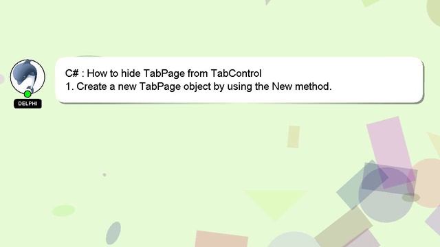 C# : How to hide TabPage from TabControl смотреть онлайн