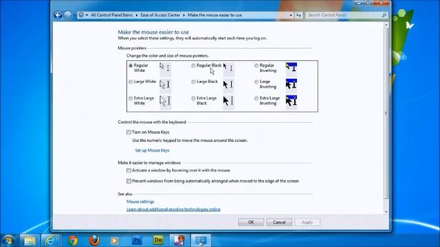 Windows 7 - Increase mouse pointer size смотреть онлайн