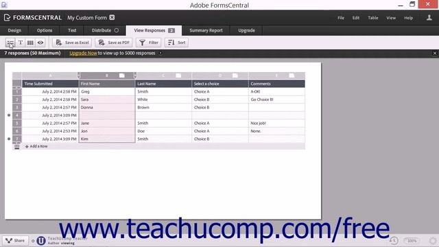 Viewing and Tracking Form Responses - Adobe Acrobat XI Training Tutorial Course смотреть онлайн